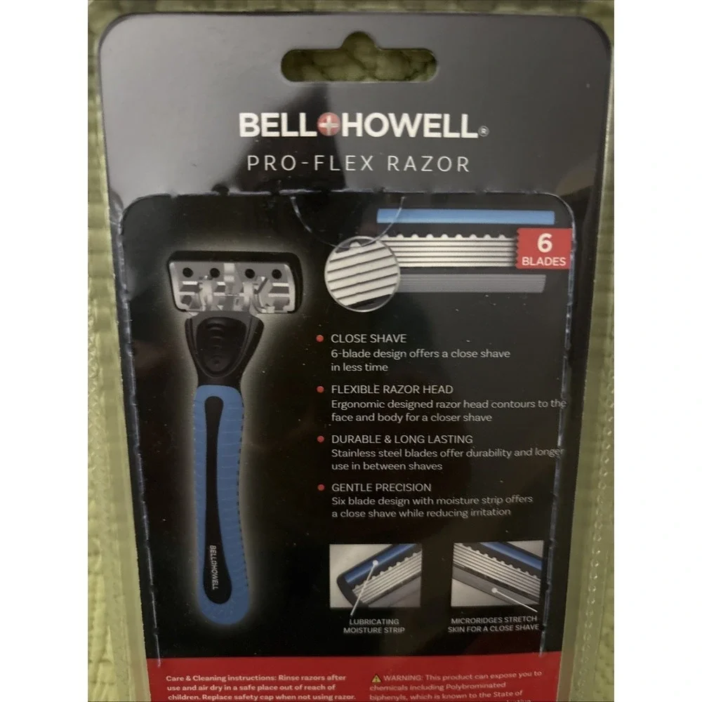 BELL & HOWELL PRO FLEX Razors 6 Precision Blades w/ 13 Refill Cartridges - NEW